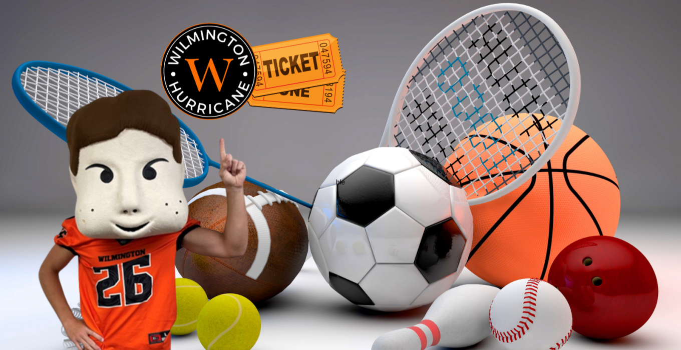 Huffy, logo, tickets, and athletic equipment - link to order tickets and passes